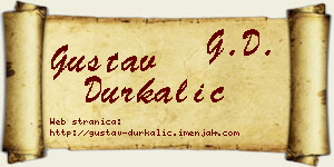 Gustav Durkalić vizit kartica